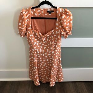 Lulu’s Women’s Spotted Puff Sleeve Mini Dress Small